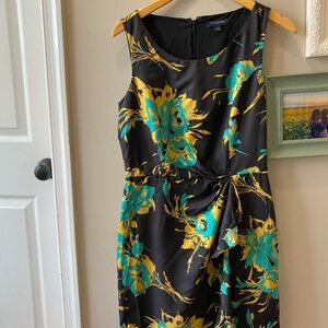 Banana Republic Floral Sheath Dress | Sleeveless Tie-Waist Cocktail